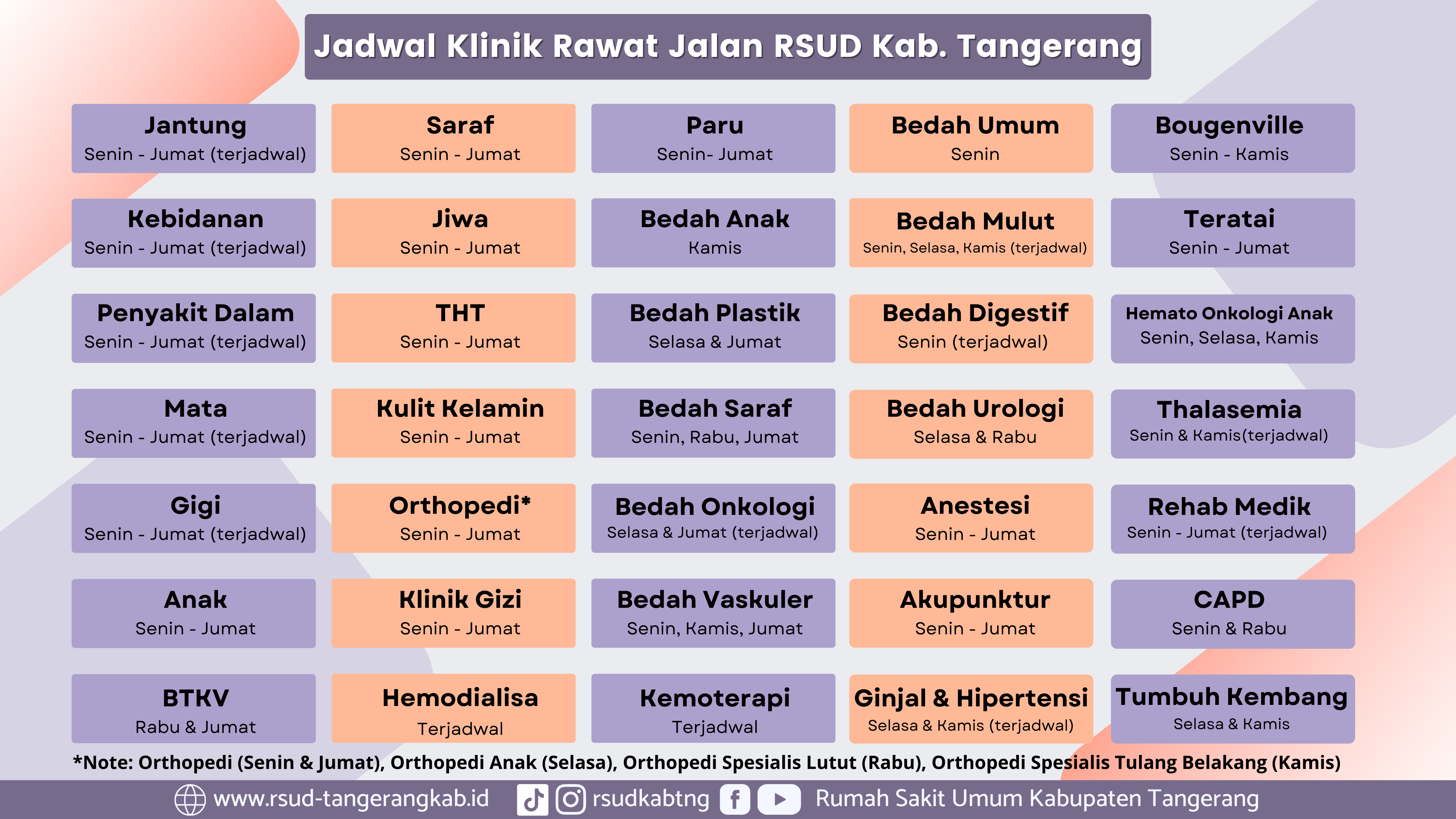 Jadwal Poli Rawat Jalan